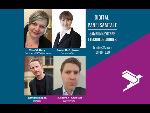 Digital panelsamtale: Samfunnsvitere i teknologijobber