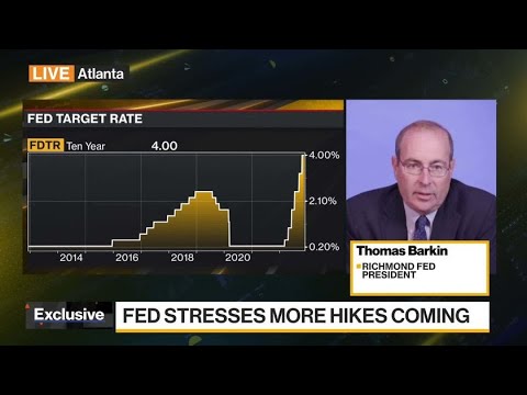 Federal Reserve&#039;s Barkin Urges Slowing Rate Hikes But Higher Destination