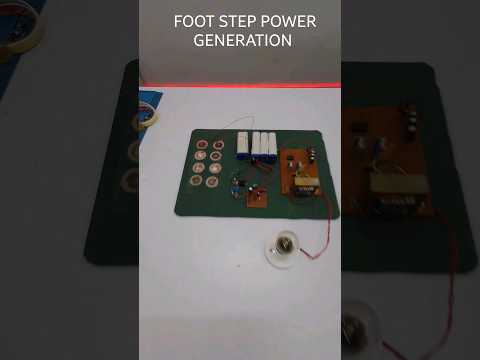 Foot Step Power Generation using piezoelectric sensor #engineeringprojects #science #piezoelectric
